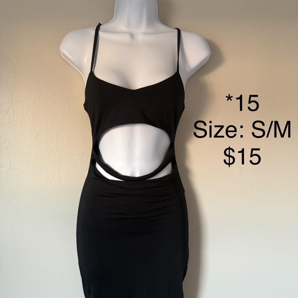 Women’s Black Cutout Bodycon Dress - S/M